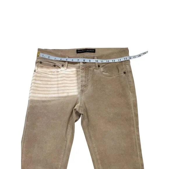 Ralph Lauren 105 Cigarette Jean Black Label Slim Fit Mid Rise Tan Womens Size 29 - Picture 7 of 7